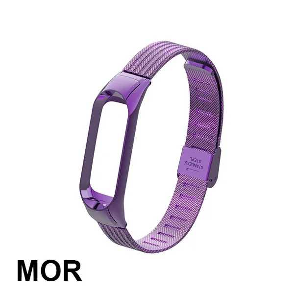 Xiaomi Mi Band 3 Çelik Toka Kayış Kordon - Lüx 5775 Akıllı Saat Aksesuarı
