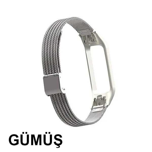 Xiaomi Mi Band 3 Çelik Toka Kayış Kordon - Lüx 5775 Akıllı Saat Aksesuarı