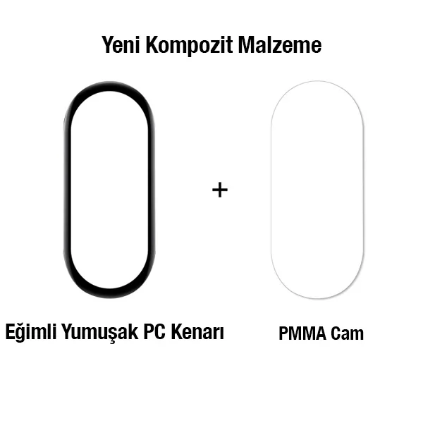 Xiaomi Mi Band 7 3D Full Kaplama Ekran Koruyucu PET+PMMA-1852
