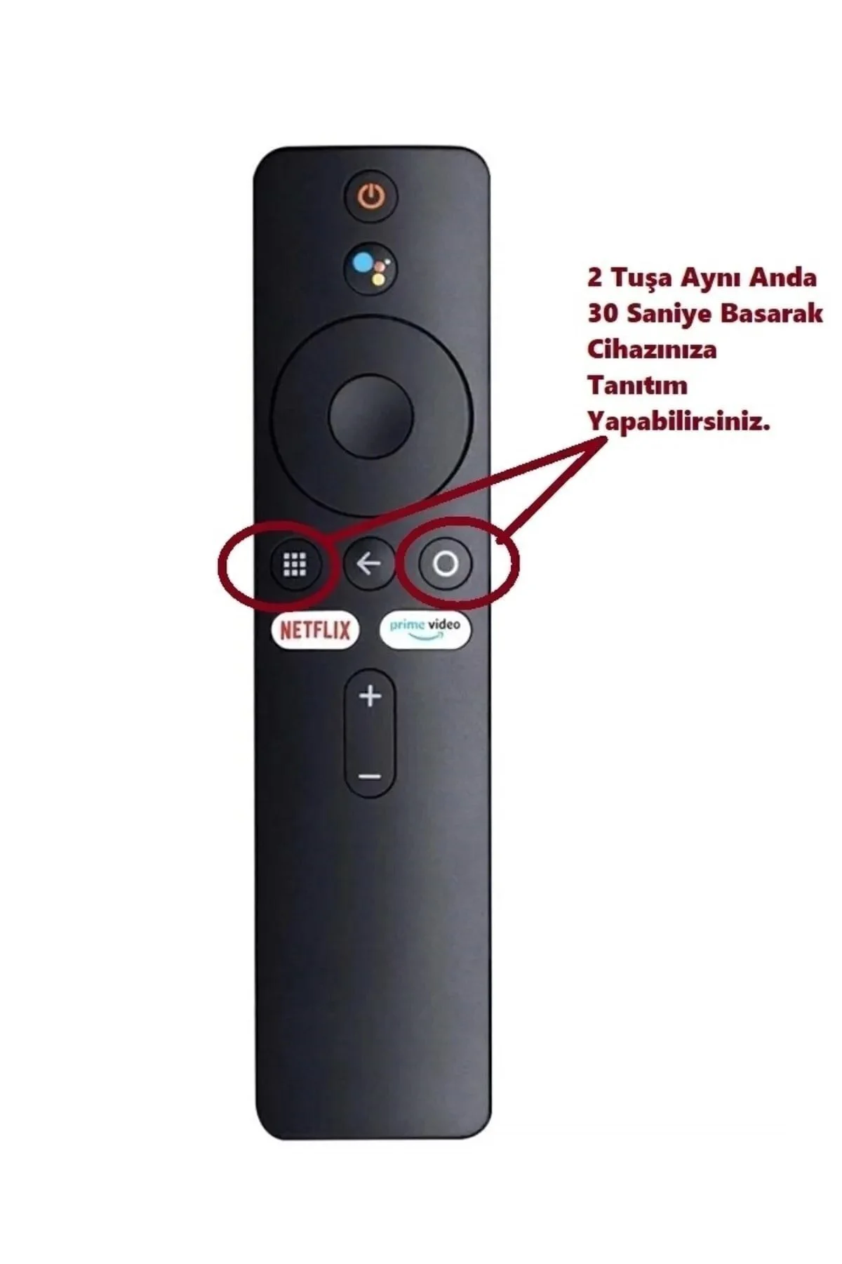 Xiaomi Mi Box S 4k Tv Stick Uyumlu Netflix Prime Video Tuşlu Kumanda ( Sadece Kumanda )