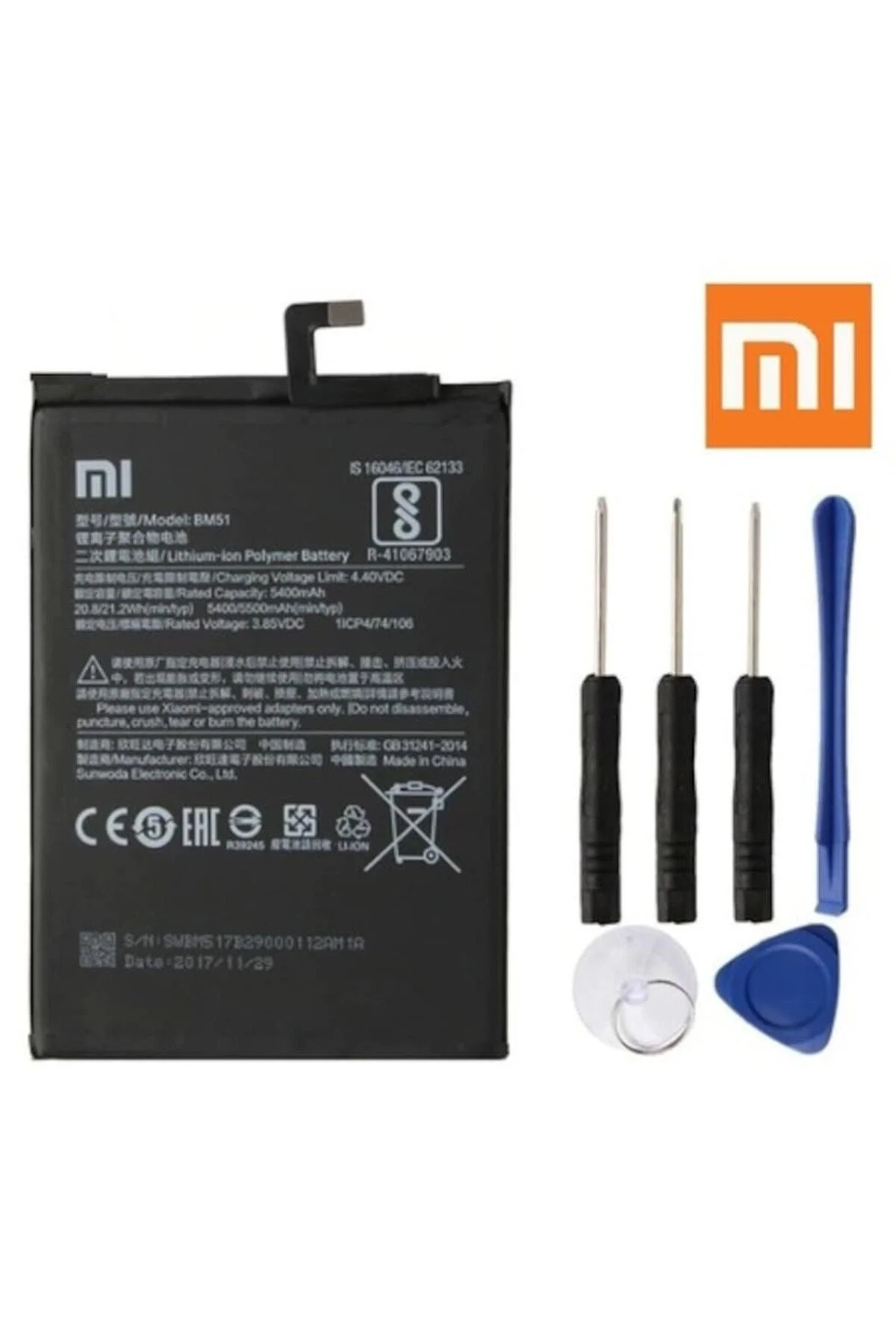 Xiaomi Mi Max 3 / Mi Max3 Bm51 Batarya Pil ve Tamir Seti