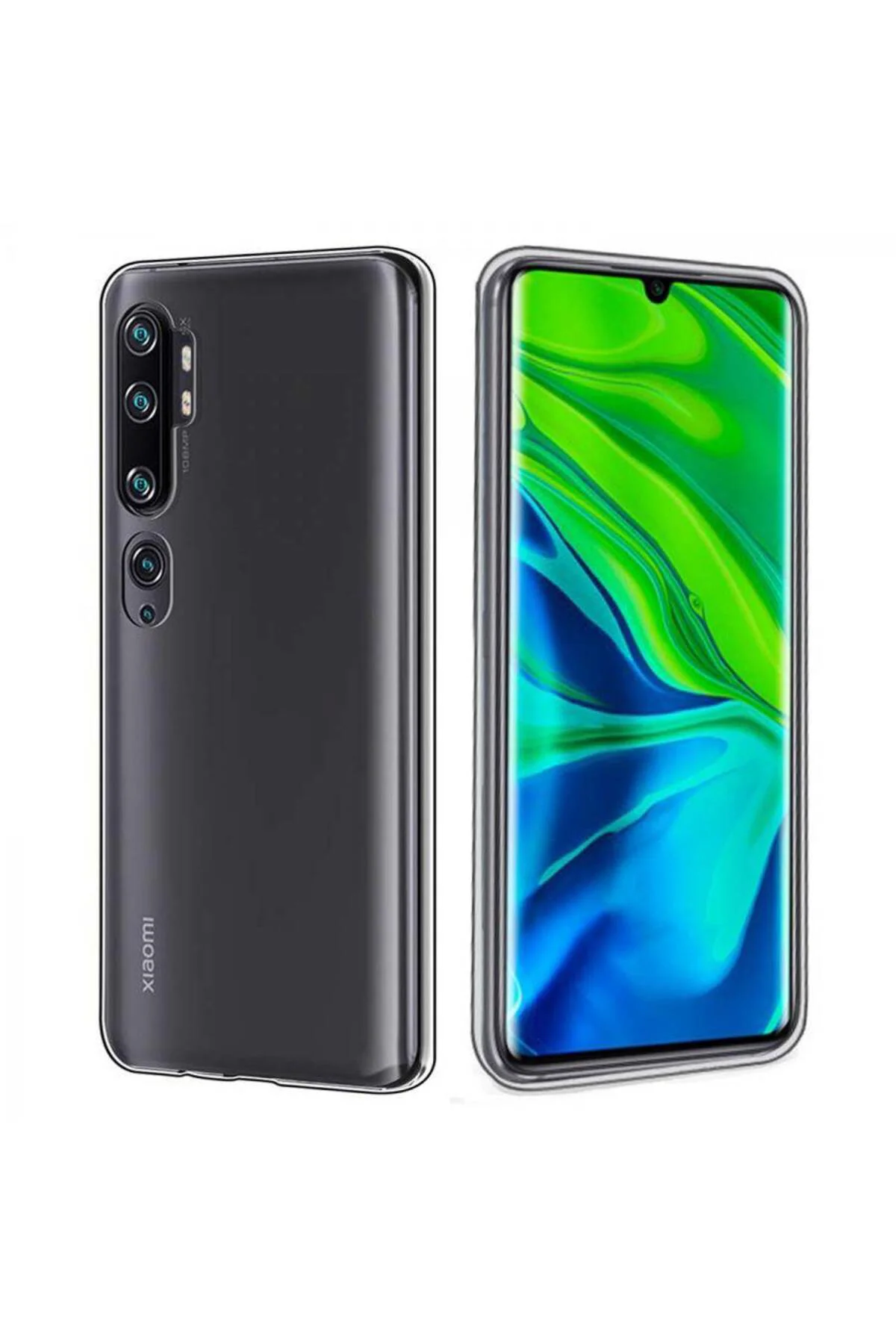 Xiaomi Mi Note 10 2.0 MM Korumalı Silikon Kılıf Şeffaf