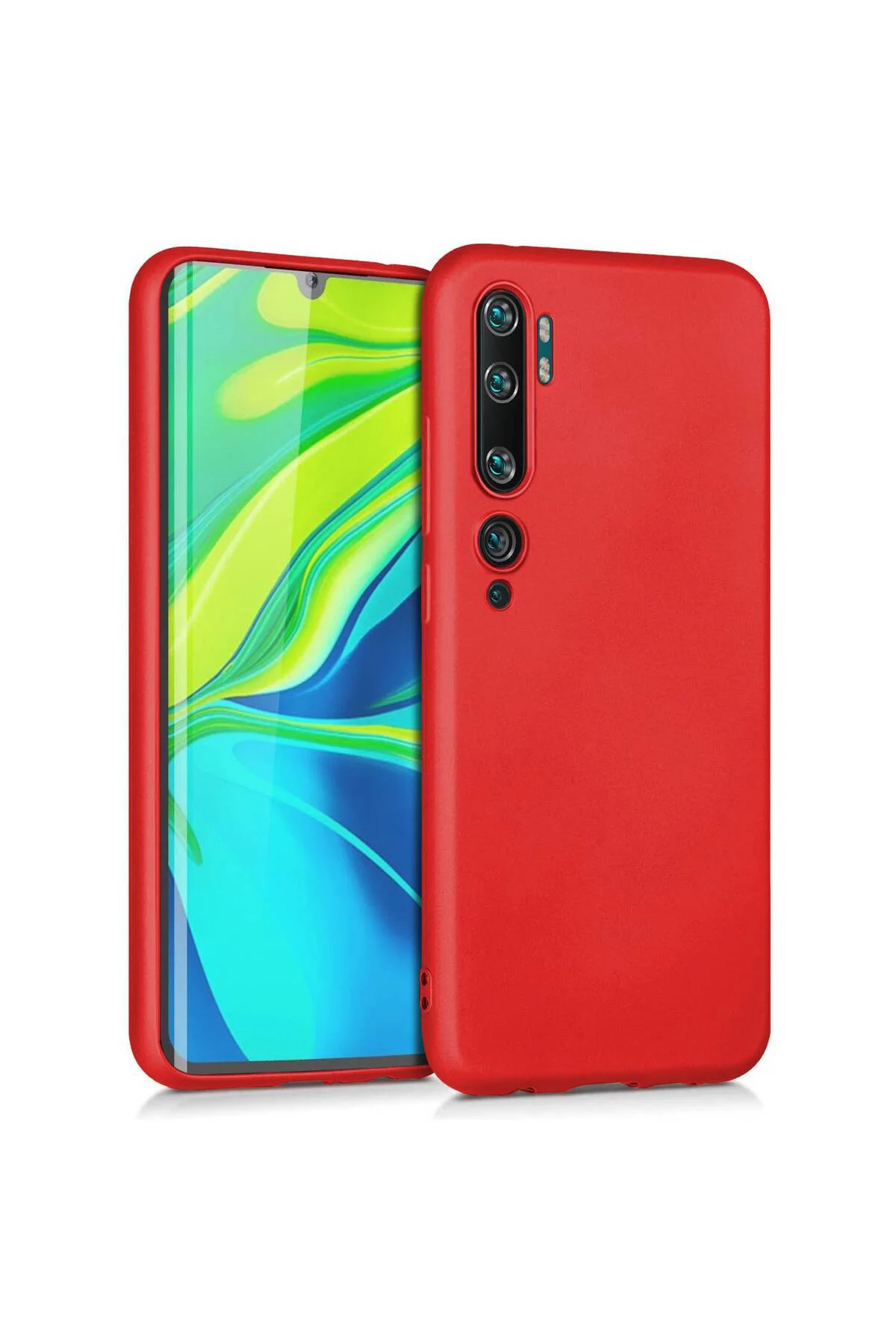 Xiaomi Mi Note 10 Premium Silikon Kılıf Bordo