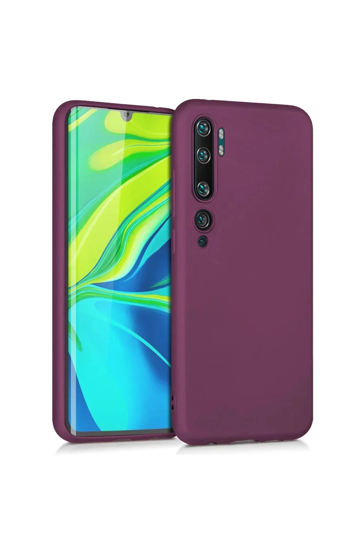 Xiaomi Mi Note 10 Premium Silikon Kılıf Mor