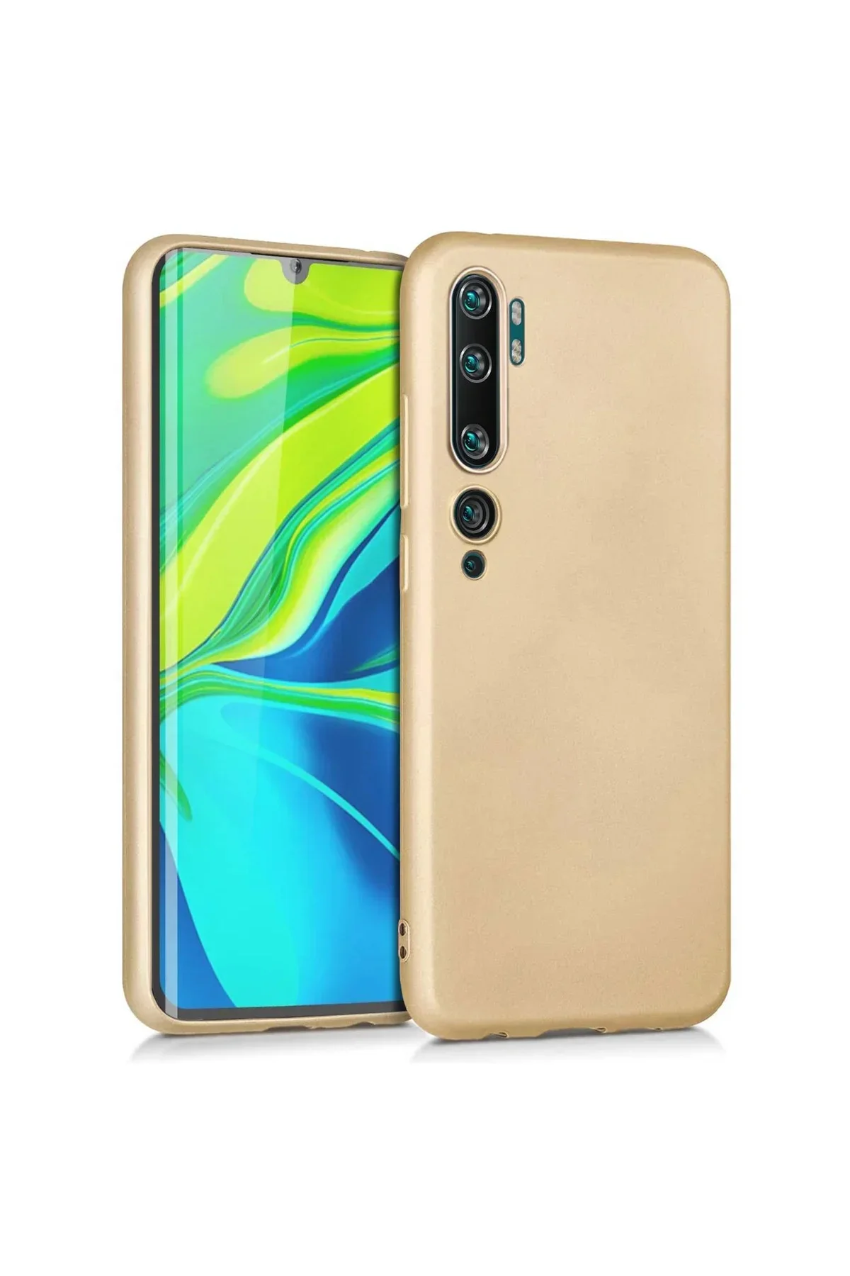 Xiaomi Mi Note 10 Pro Premium Silikon Kılıf Gold