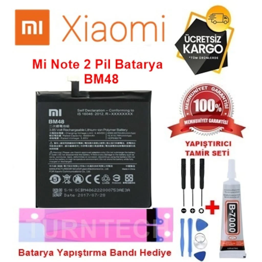 Xiaomi Mi Note 2 Bm48 Batarya Pil Ebatında Fiyatı, Yorumları ve Özellikleri