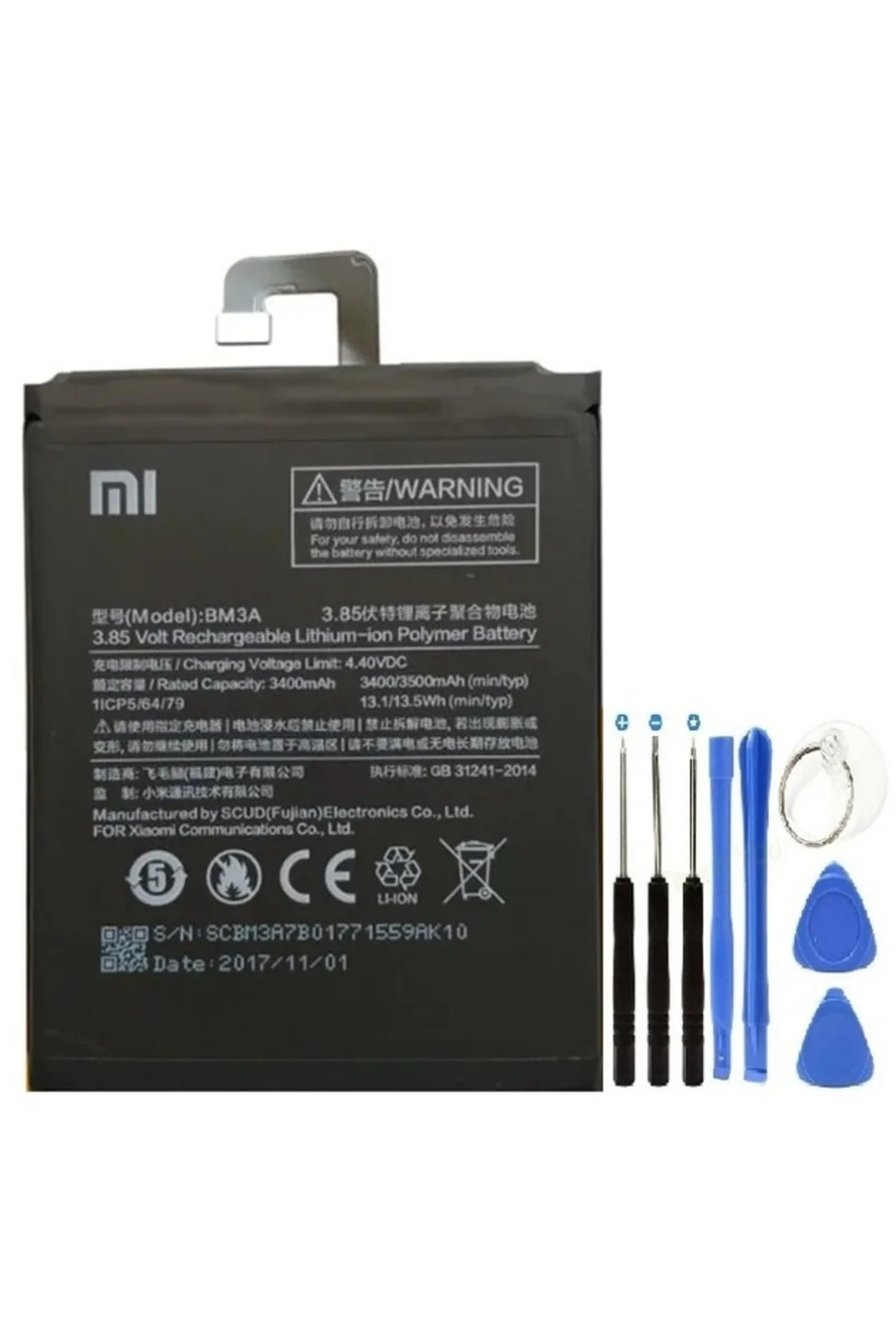 Xiaomi Mi Note 3 Pil Batarya + Tamir Seti Bm3a