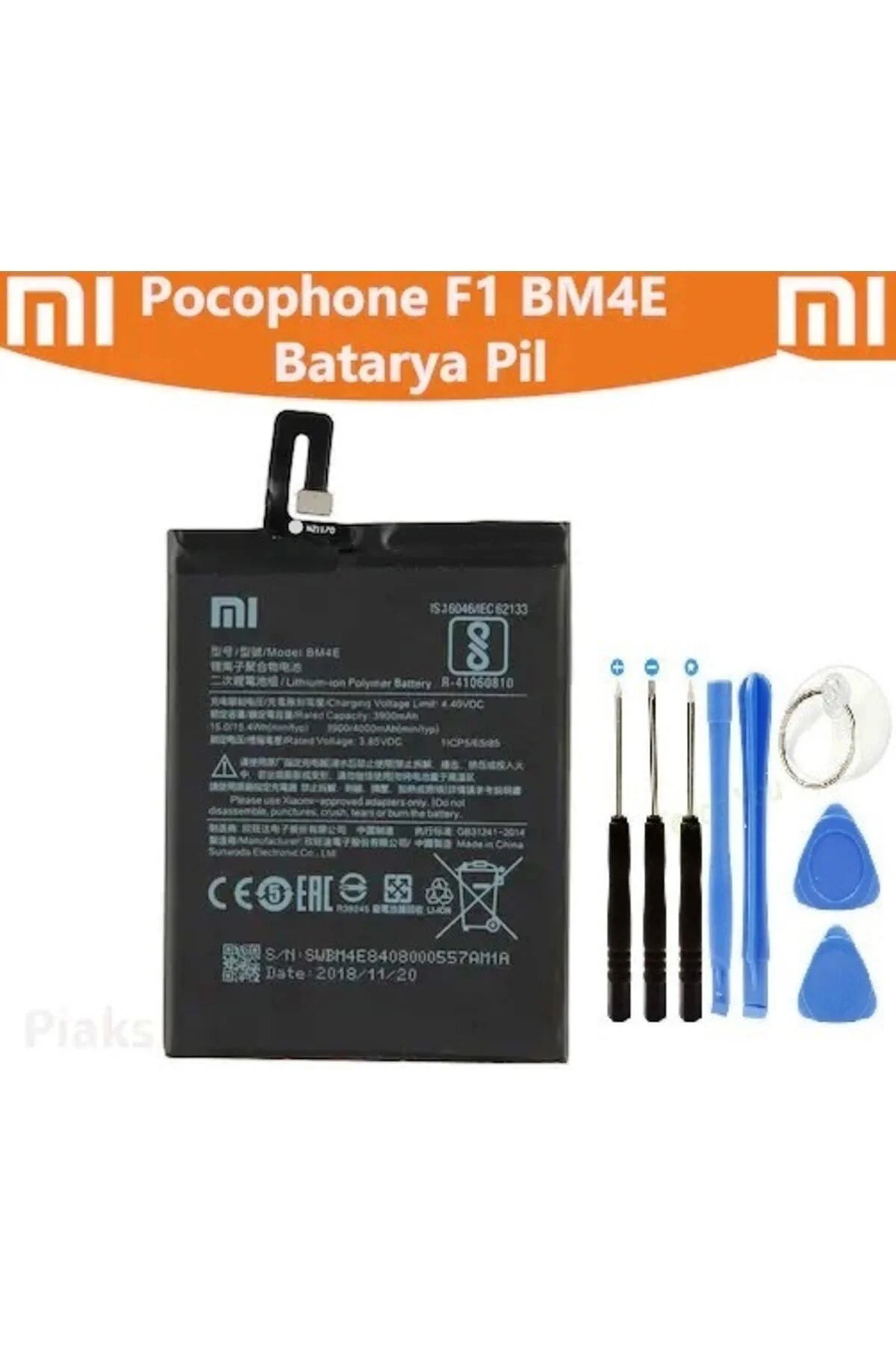 Xiaomi Mi Pocophone F1 Bm4e Batarya Pil Ve Tamir Seti Xiaomi Mi Pocophone F1 Bm4e Batarya Pil Ve Tamir Seti