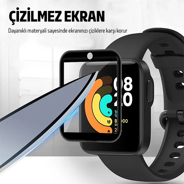 Xiaomi Mi Watch Lite 3D Full Kavisli PMMA Cam Ekran Koruyucu – Çizilmez Kırılmaz