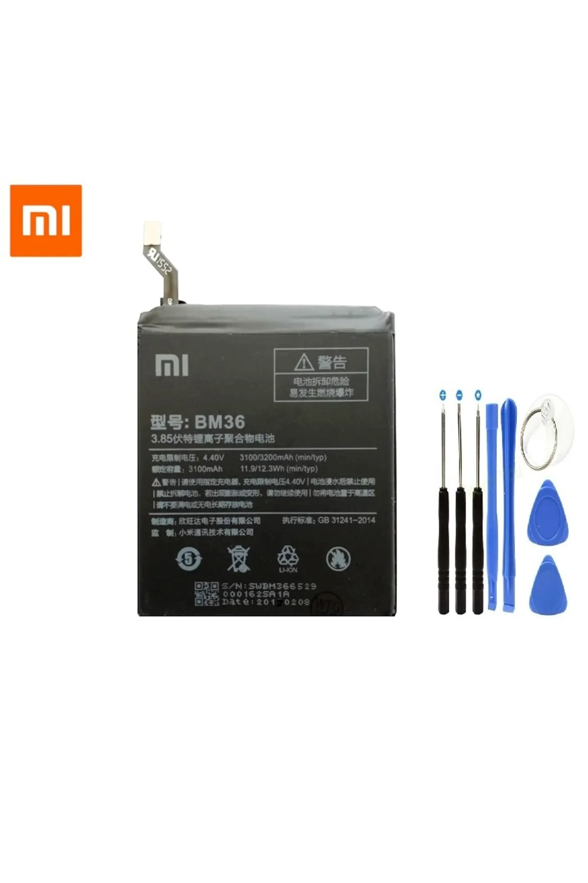 Xiaomi Mi5S Pil Batarya BM36 Tamir Seti