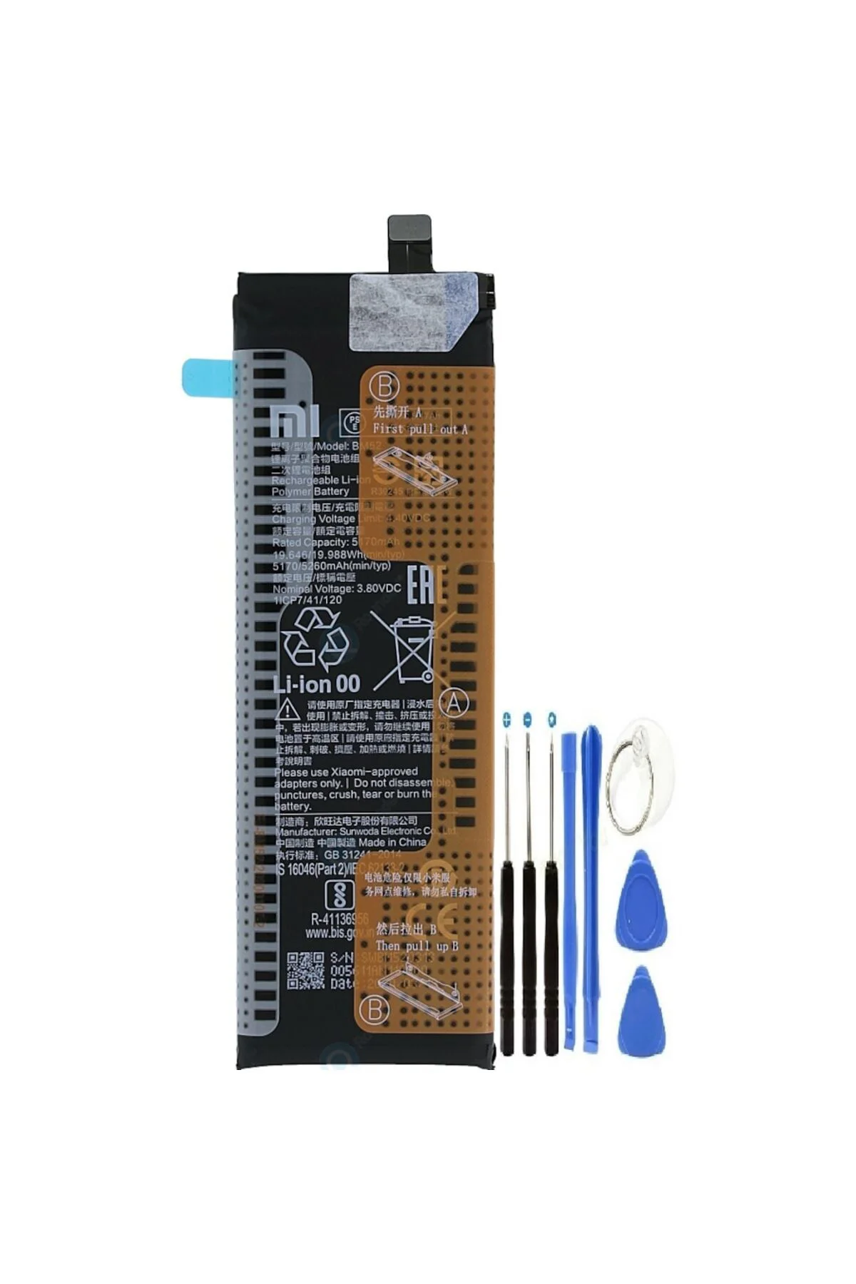 Xiaomi Note 10 Pro Pil Batarya + Tamir Seti Bm52 5260 Mah