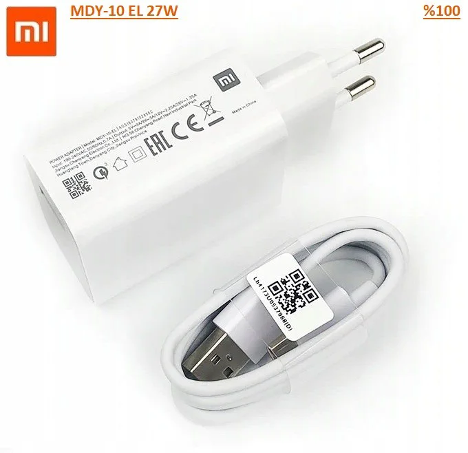 Xiaomi Note 9 Pro Şarj Cihazı Aleti MDY-10-EL 27W Xiaomi Note 9 Pro Şarj Cihazı Aleti MDY-10-EL 27W