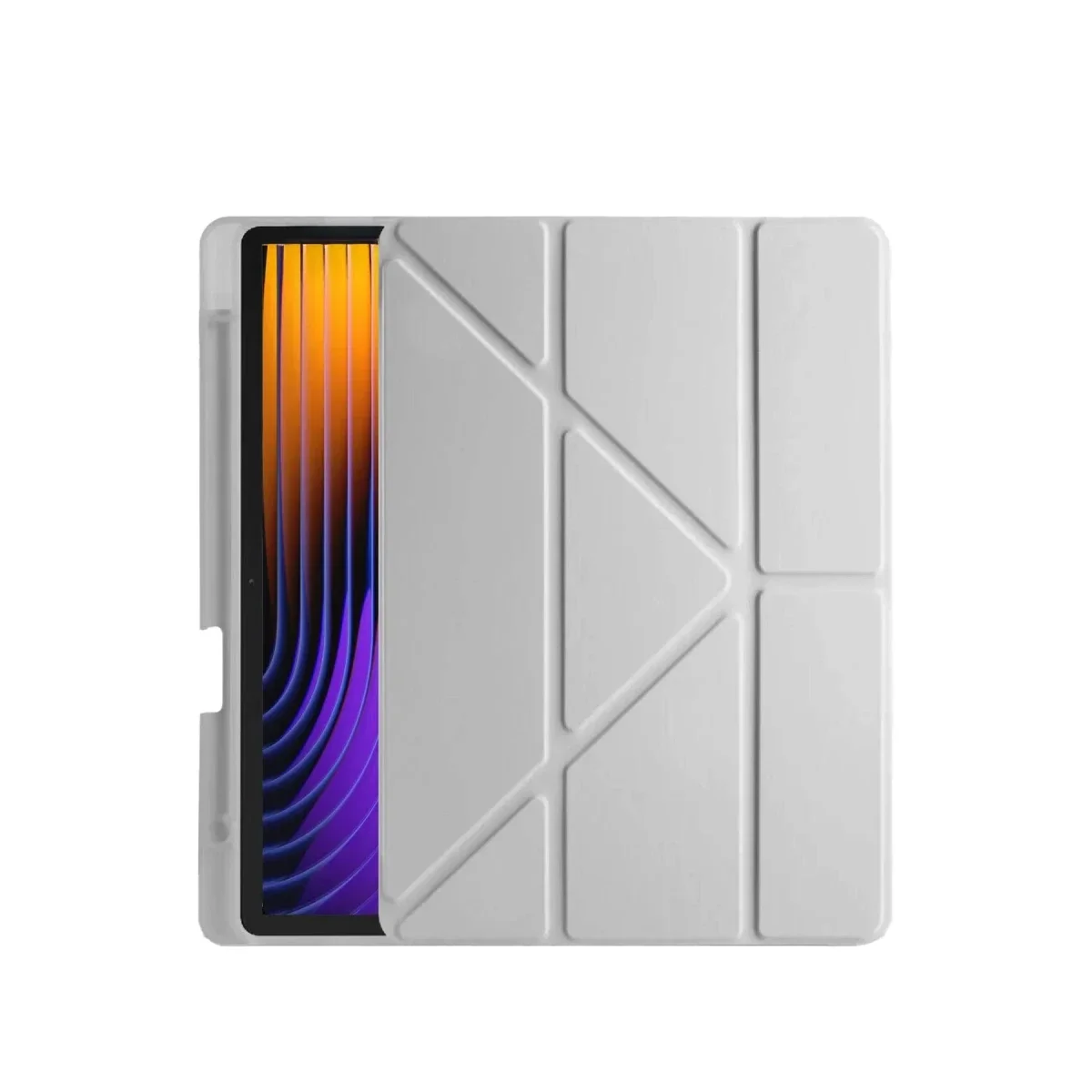 Xiaomi Pad 7 Pro Kılıf Kalemlikli Mars Tablet Kılıfı - Gri