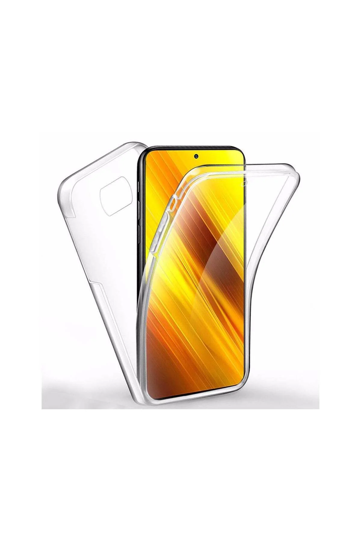 Xiaomi Phocophone X3 Çift Taraflı Silikon Kılıf Şeffaf