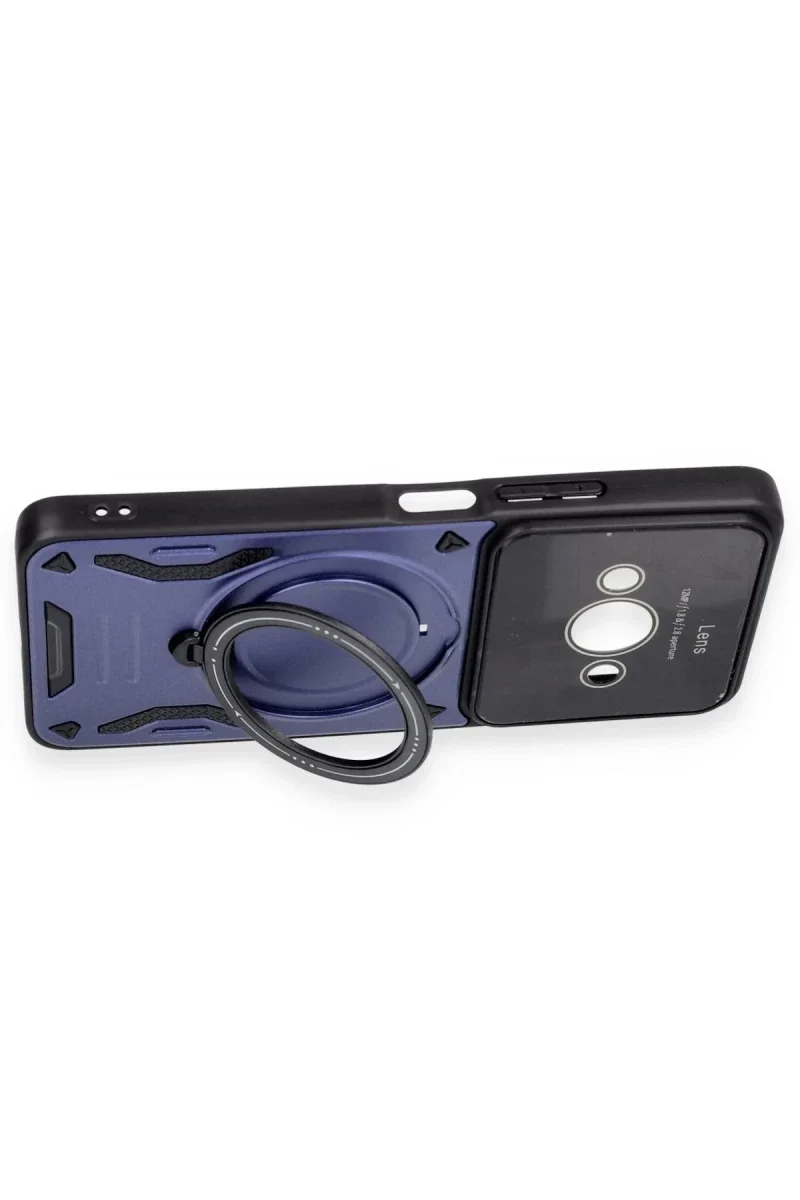Xiaomi Poco C61 Kılıf Joy Lens Standlı Kapak - Mor Xiaomi Poco C61 Kılıf Joy Lens Standlı Kapak - Mor