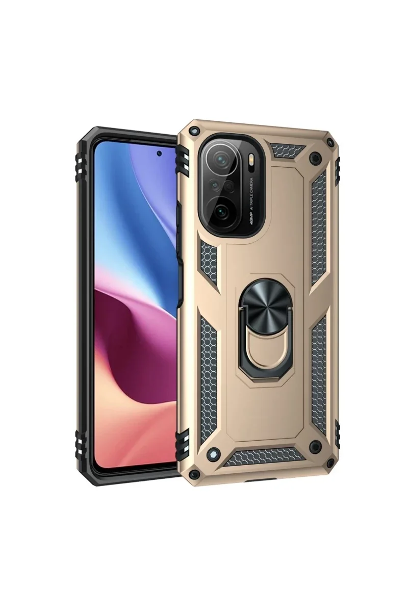 Xiaomi Poco F3 Kılıf Sofya Yüzüklü Silikon Kapak - Gold Fiyatı, Yorumları ve Özellikleri