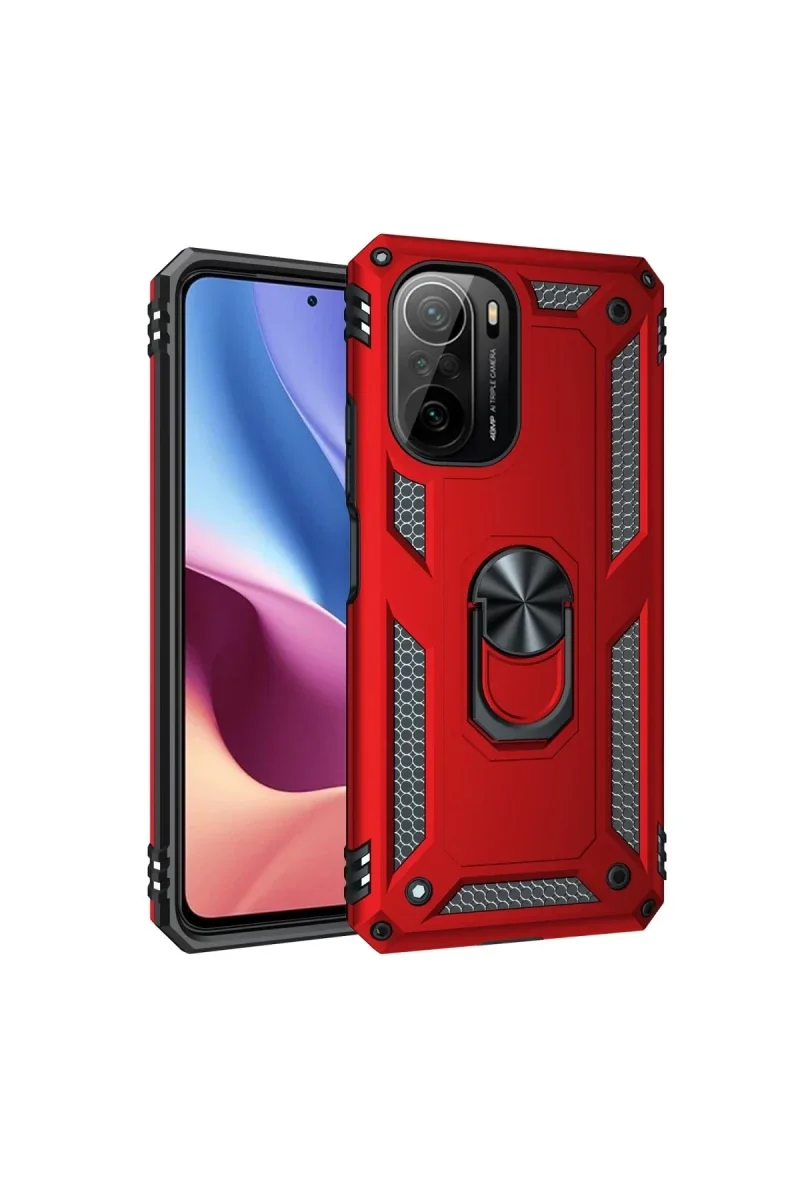 Xiaomi Poco F3 Kılıf Sofya Yüzüklü Silikon Kapak - Kırmızı Fiyatı, Yorumları ve Özellikleri