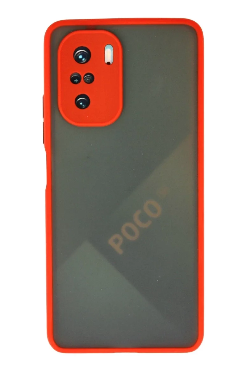 Xiaomi Poco F3 Kılıf Montreal Silikon Kapak - Kırmızı