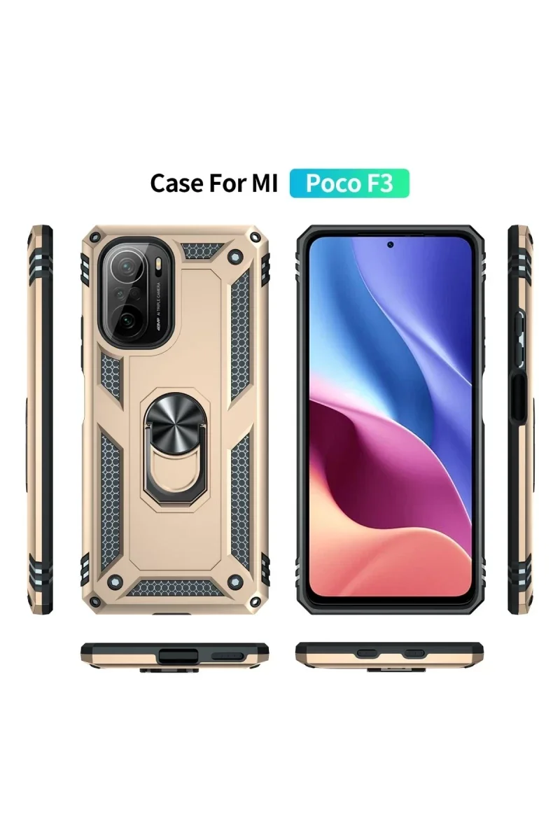 Xiaomi Poco F3 Kılıf Sofya Yüzüklü Silikon Kapak - Gold Fiyatı, Yorumları ve Özellikleri