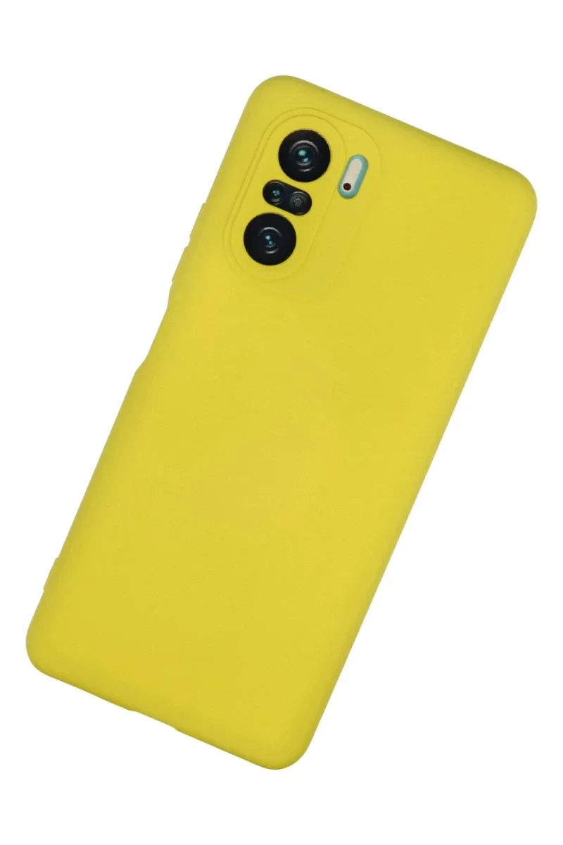 Xiaomi Poco F3 Kılıf Nano içi Kadife Silikon - Sarı Xiaomi Poco F3 Kılıf Nano içi Kadife Silikon - Sarı