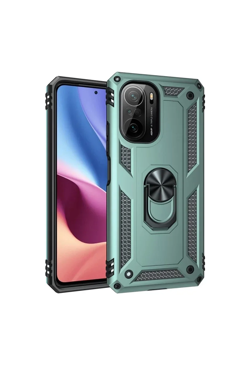 Xiaomi Poco F3 Kılıf Sofya Yüzüklü Silikon Kapak - Yeşil Fiyatı, Yorumları ve Özellikleri