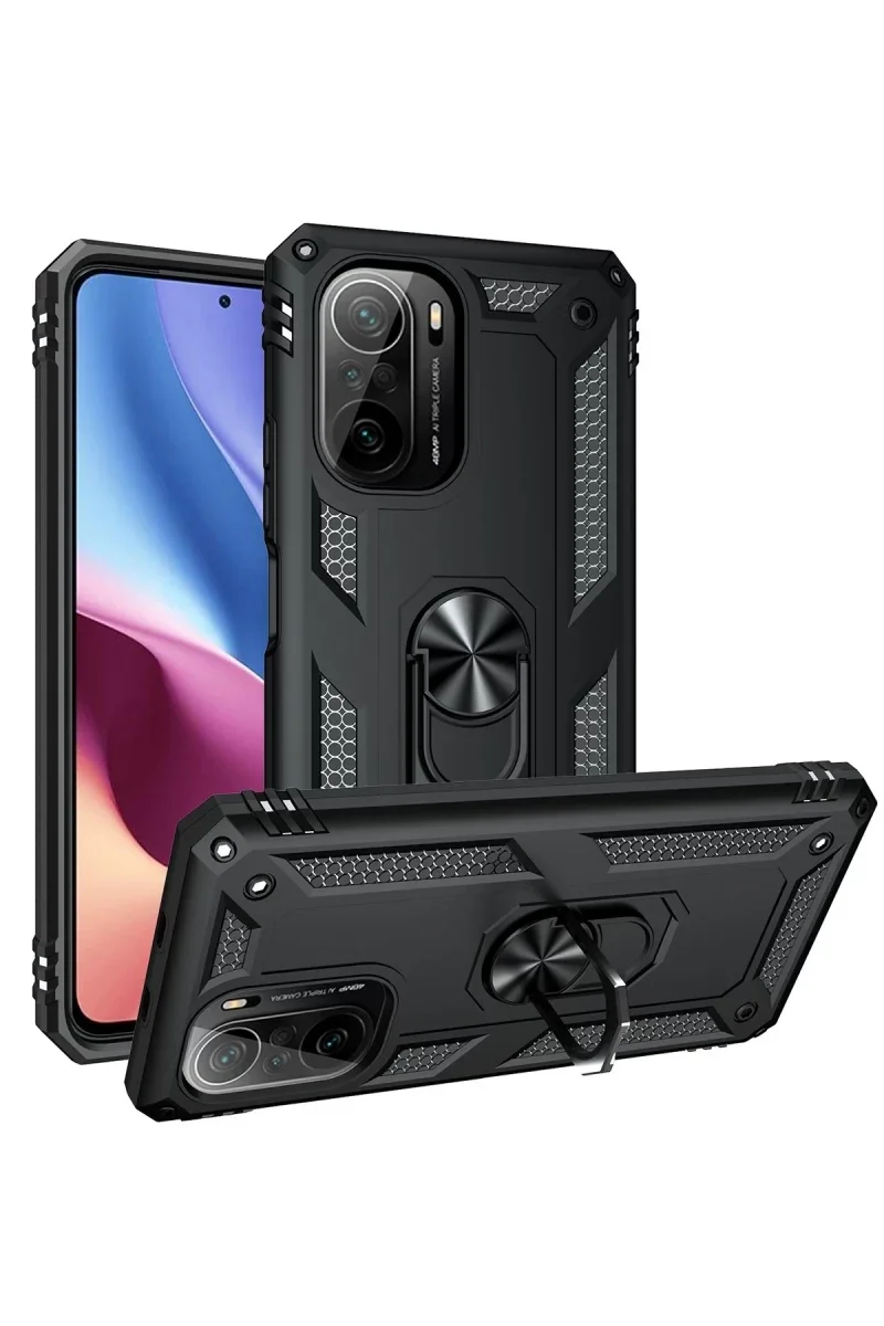 Xiaomi Poco F3 Kılıf Sofya Yüzüklü Silikon Kapak - Siyah Fiyatı, Yorumları ve Özellikleri