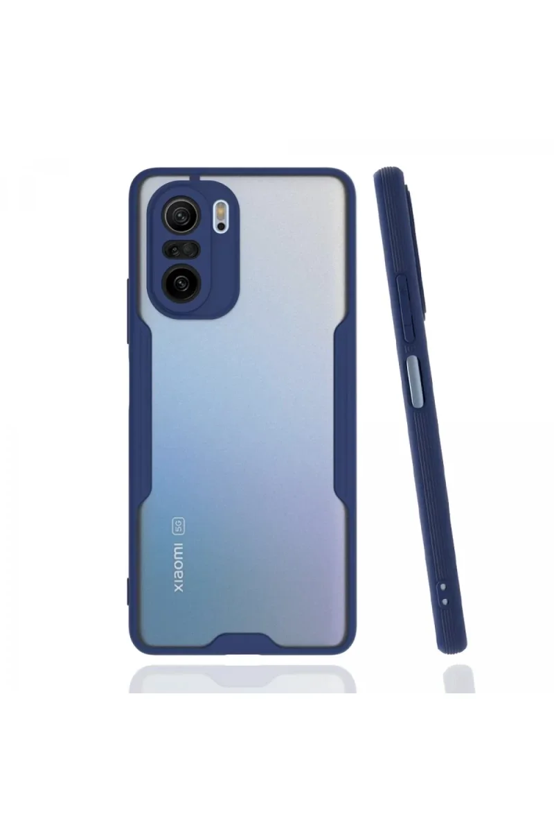 Xiaomi Poco F3 Kılıf Platin Silikon - Lacivert