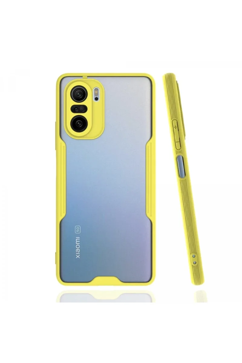 Xiaomi Poco F3 Kılıf Platin Silikon - Sarı Xiaomi Poco F3 Kılıf Platin Silikon - Sarı