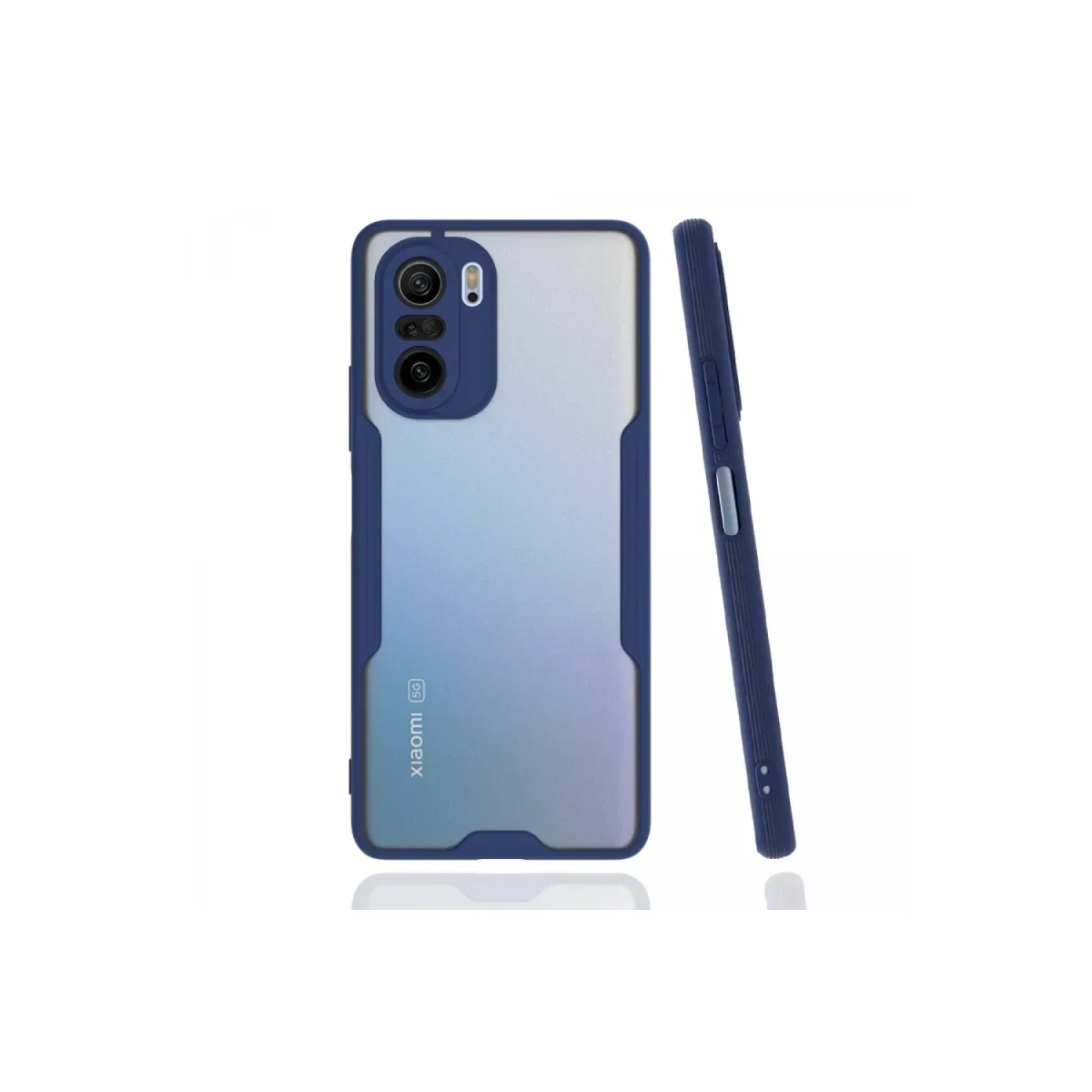 Xiaomi Poco F3 Kılıf Platin Silikon - Lacivert