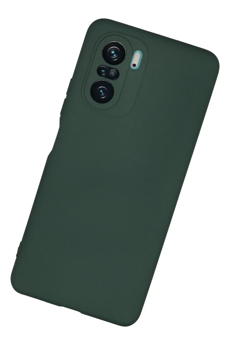 Xiaomi Poco F3 Kılıf Nano içi Kadife Silikon - Koyu Yeşil
