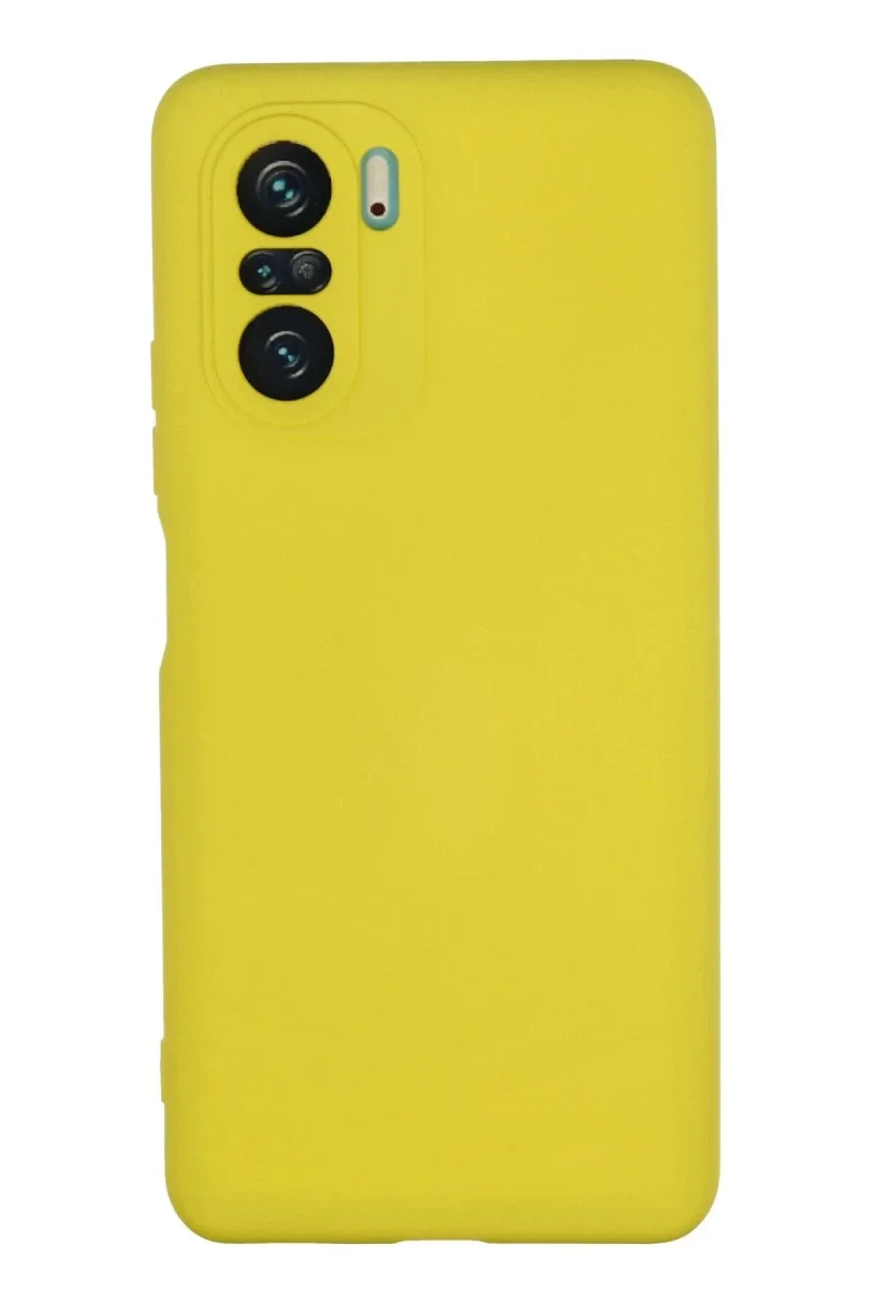 Xiaomi Poco F3 Kılıf Nano içi Kadife Silikon - Sarı Xiaomi Poco F3 Kılıf Nano içi Kadife Silikon - Sarı