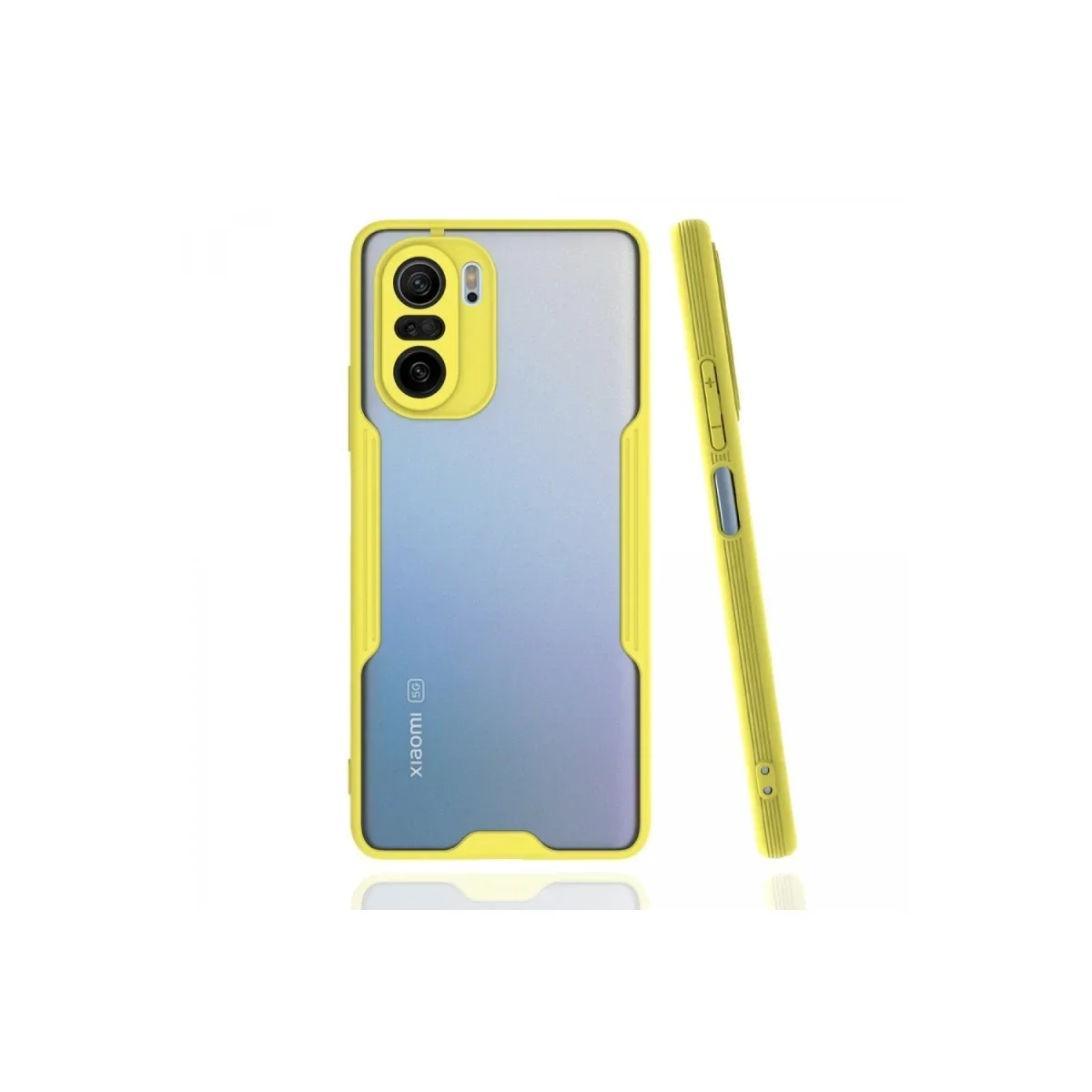 Xiaomi Poco F3 Kılıf Platin Silikon - Sarı Xiaomi Poco F3 Kılıf Platin Silikon - Sarı