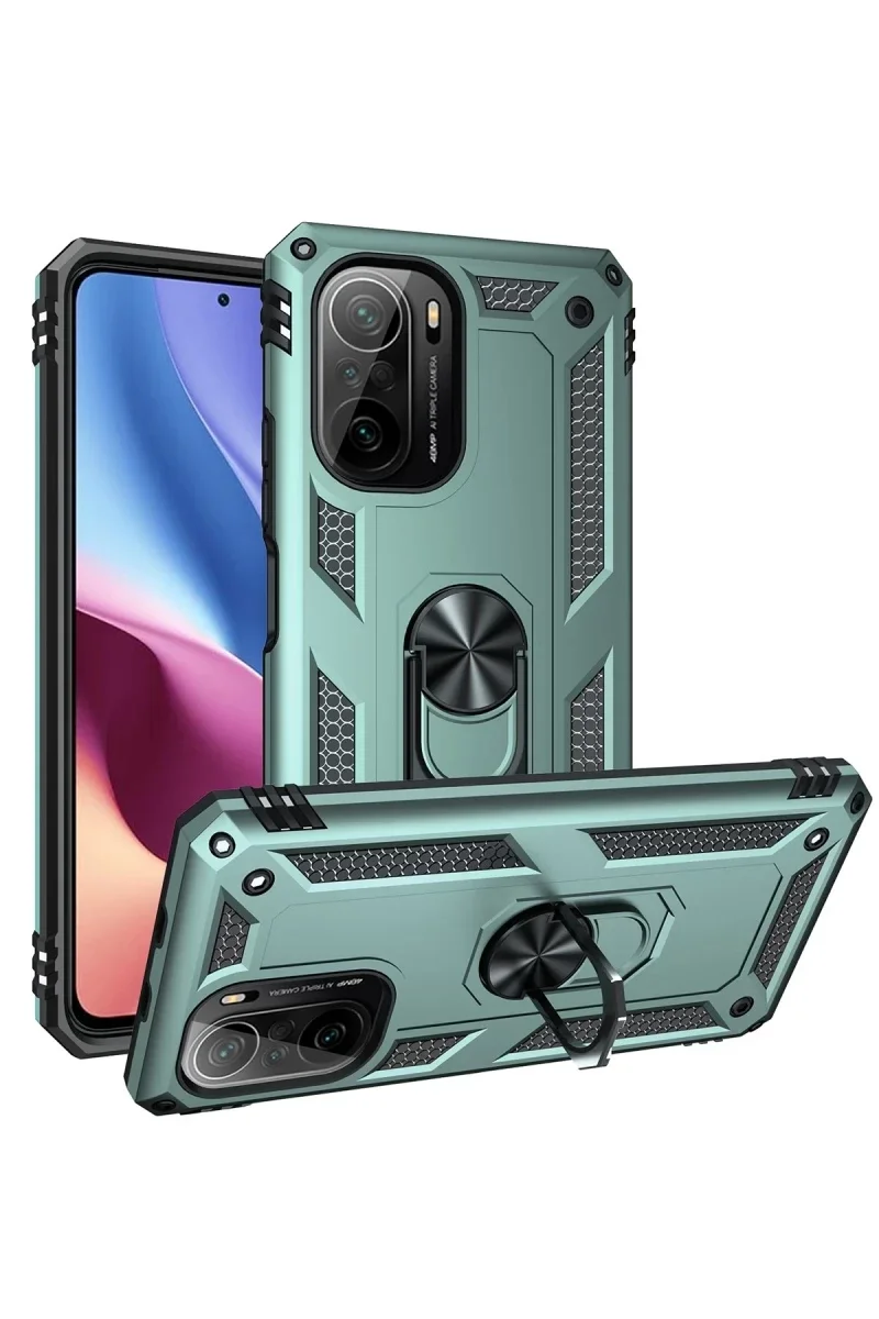Xiaomi Poco F3 Kılıf Sofya Yüzüklü Silikon Kapak - Yeşil Fiyatı, Yorumları ve Özellikleri