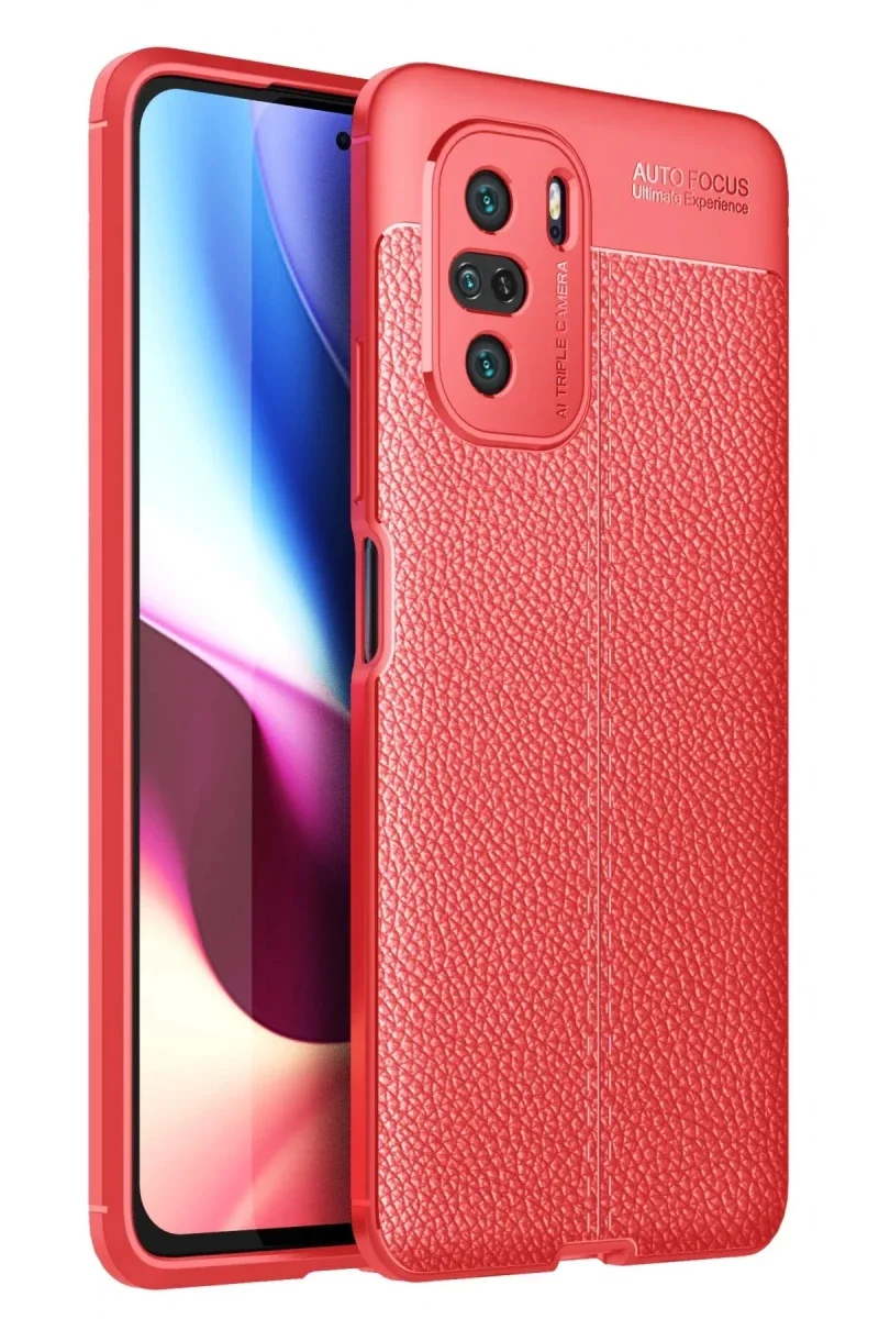 Xiaomi Poco F3 Kılıf Auto Focus Kapak - Kırmızı Xiaomi Poco F3 Kılıf Auto Focus Kapak - Kırmızı