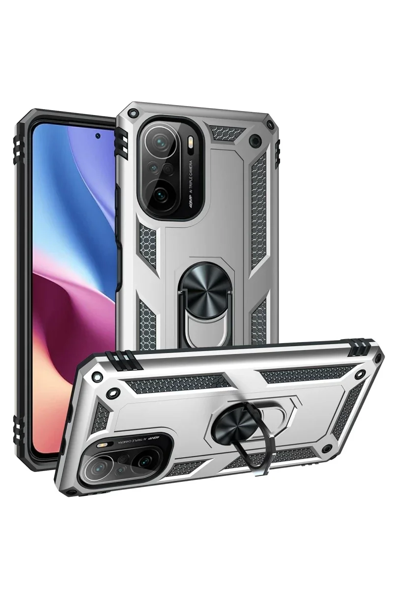 Xiaomi Poco F3 Kılıf Sofya Yüzüklü Silikon Kapak - Gümüş Fiyatı, Yorumları ve Özellikleri