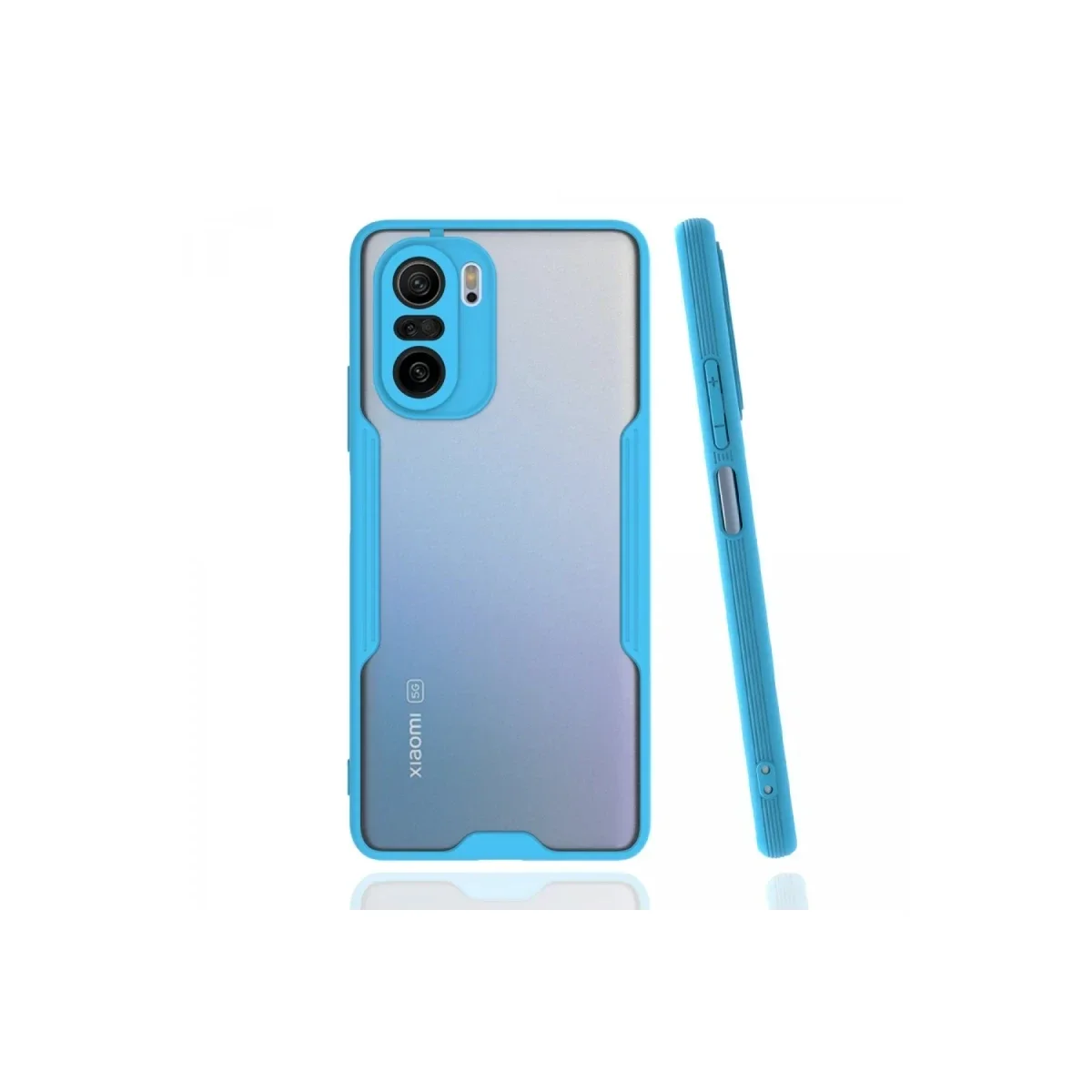 Xiaomi Poco F3 Kılıf Platin Silikon - Mavi Xiaomi Poco F3 Kılıf Platin Silikon - Mavi