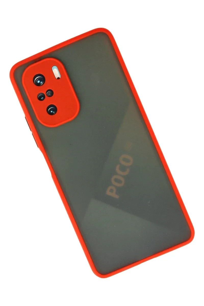 Xiaomi Poco F3 Kılıf Montreal Silikon Kapak - Kırmızı