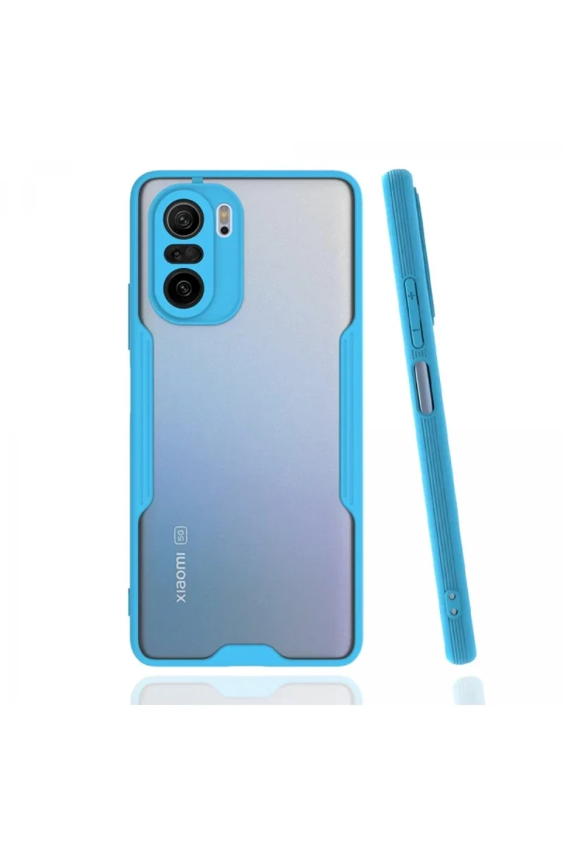 Xiaomi Poco F3 Kılıf Platin Silikon - Mavi Xiaomi Poco F3 Kılıf Platin Silikon - Mavi