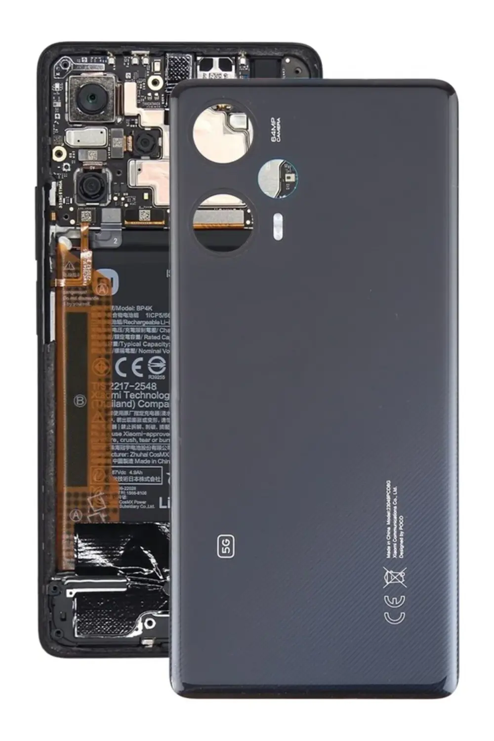 Xiaomi Poco F5 Arka Kapak Için Siyah