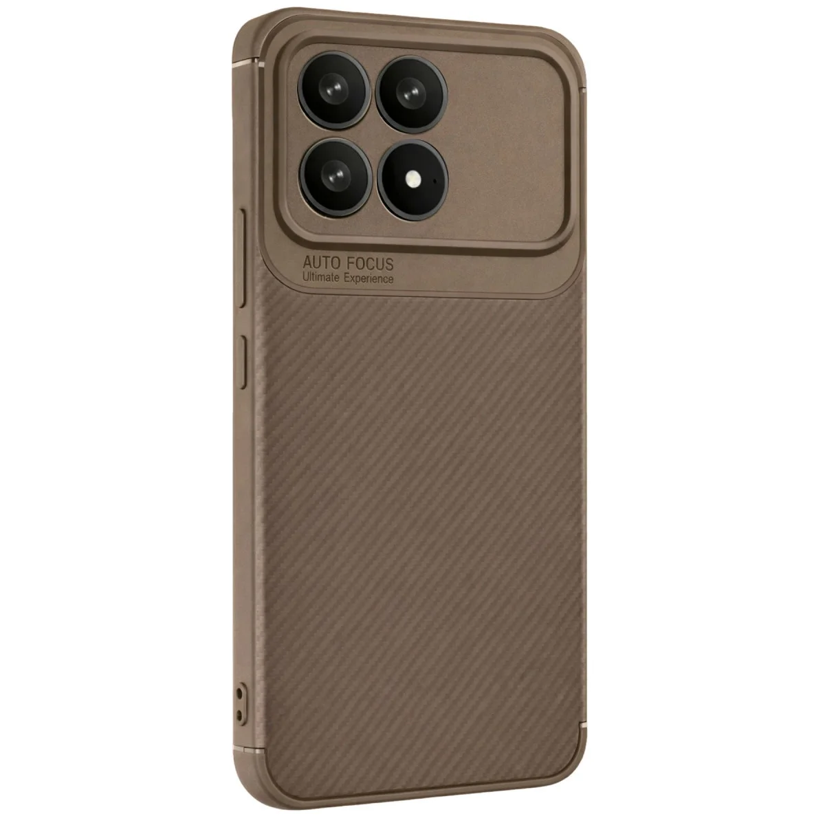Xiaomi Poco F8 Pro Auto Focus Karbon Kapak - Kahverengi Xiaomi Poco F8 Pro Auto Focus Karbon Kapak - Kahverengi