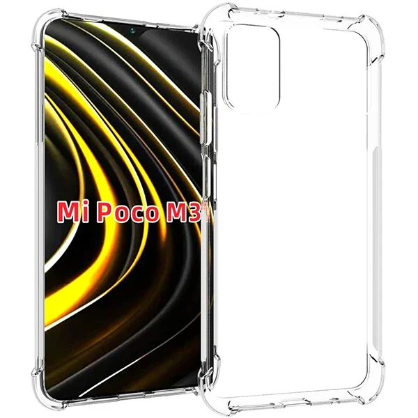 Xiaomi POCO M3 Kamera Korumalı Shockproof Darbe Emici Silikon Kılıf-1852
