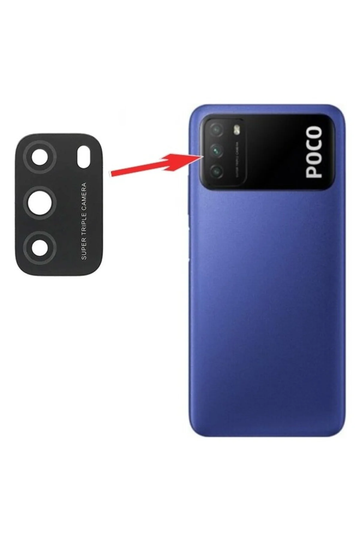 Xiaomi Poco M3 Kamera Lens Camı