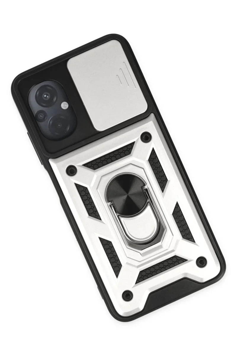 Xiaomi Poco M5 Kılıf Pars Lens Yüzüklü Silikon - Gümüş Xiaomi Poco M5 Kılıf Pars Lens Yüzüklü Silikon - Gümüş