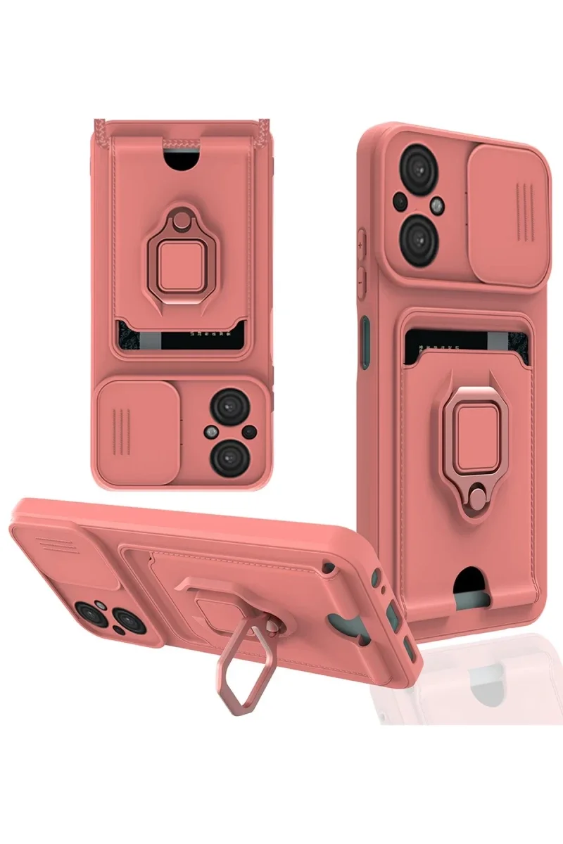 Xiaomi Poco M5 Kılıf Zuma Kartvizitli Yüzüklü Silikon - Pembe Fiyatı, Yorumları ve Özellikleri