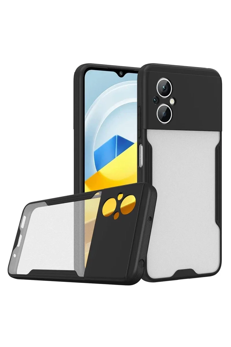 Xiaomi Poco M5 Kılıf Platin Silikon - Siyah