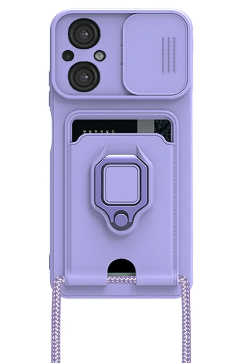Xiaomi Poco M5 Kılıf Zuma Kartvizitli Yüzüklü Silikon - Lila Fiyatı, Yorumları ve Özellikleri