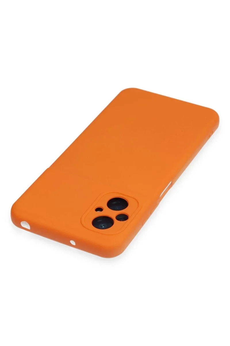 Xiaomi Poco M5 Kılıf Nano içi Kadife Silikon - Turuncu Xiaomi Poco M5 Kılıf Nano içi Kadife Silikon - Turuncu