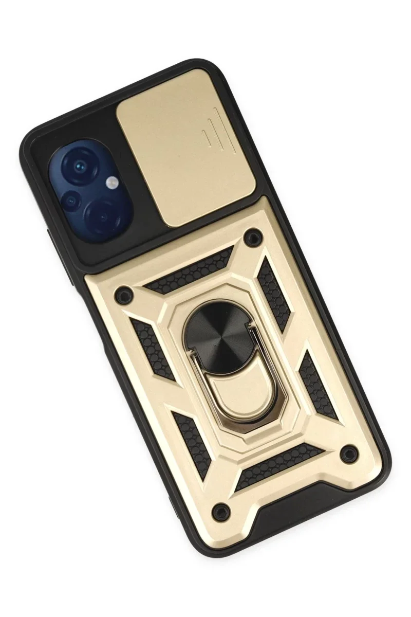 Xiaomi Poco M5 Kılıf Pars Lens Yüzüklü Silikon - Gold Xiaomi Poco M5 Kılıf Pars Lens Yüzüklü Silikon - Gold