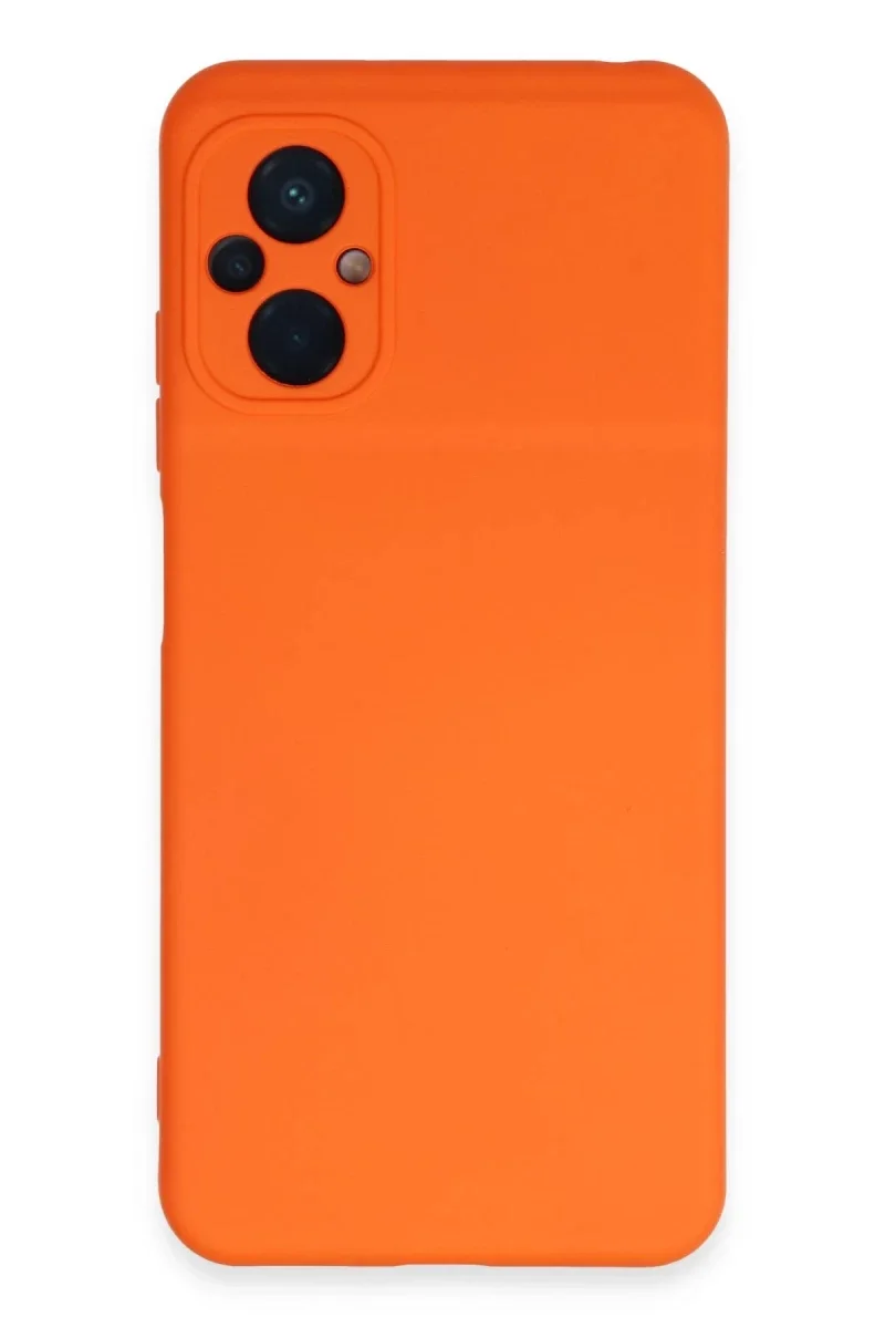 Xiaomi Poco M5 Kılıf Nano içi Kadife Silikon - Turuncu Xiaomi Poco M5 Kılıf Nano içi Kadife Silikon - Turuncu