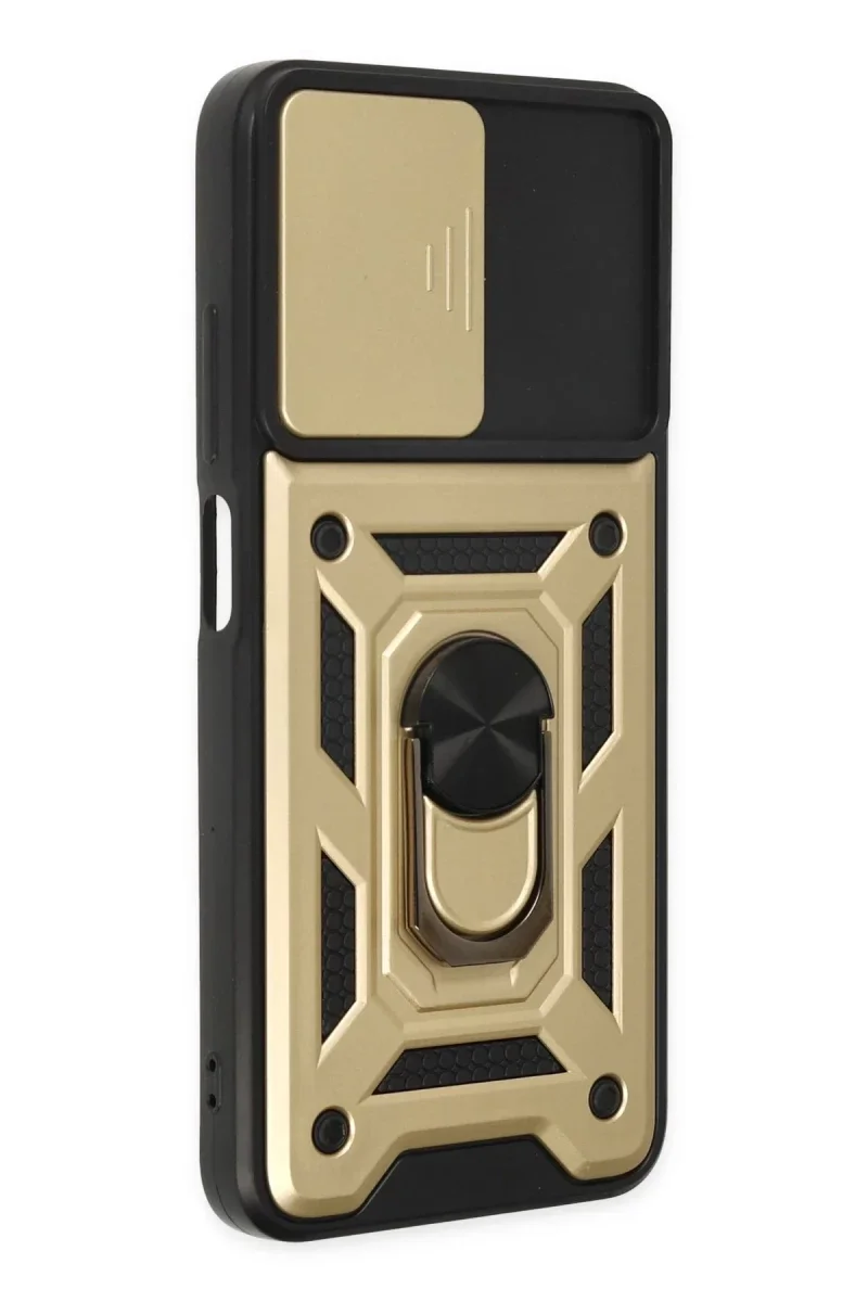 Xiaomi Poco M5 Kılıf Pars Lens Yüzüklü Silikon - Gold Xiaomi Poco M5 Kılıf Pars Lens Yüzüklü Silikon - Gold